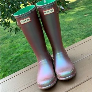 Girls Tall Hunter Nebula Boots Size 